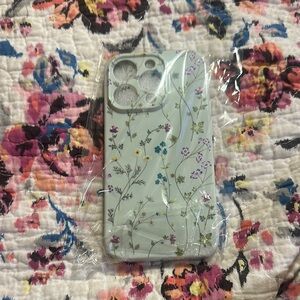 Green Botanical iPhone Case with Floral Design